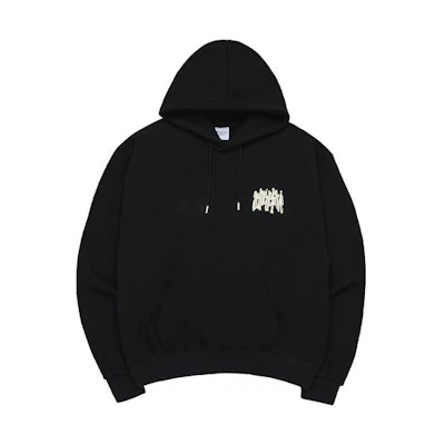 acmé de la vie ADLV SS23 Alphabet Print Pullover Hoodie Unisex Black ADLV-23SS-HDLUBG-BLK