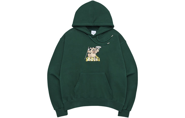 acmé de la vie/ADLV SS23 Anime Letter Graphic Hoodie Green ADLV-23SS-HDAFRB-DGN