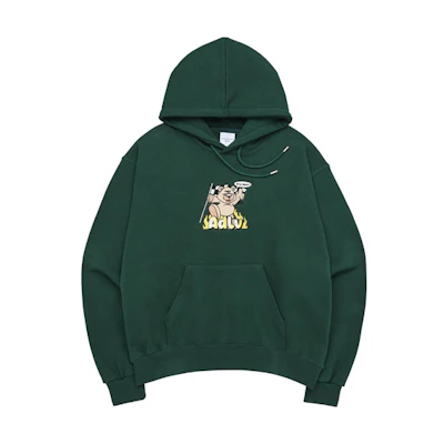 acmé de la vie/ADLV SS23 Anime Letter Graphic Hoodie Green ADLV-23SS-HDAFRB-DGN