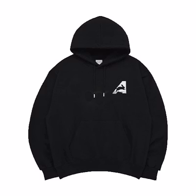 acmé de la vie ADLV SS23 Black Graphic Pullover Unisex Sweatshirt ADLV-23SS-HDLBGR-BLK