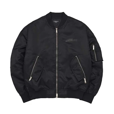 acmé de la vie ADLV SS23 Black Logo Print Casual Jacket Unisex ADLV-23SS-JKPTMA-BLK