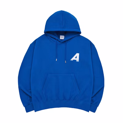 acmé de la vie ADLV SS23 Blue Hoodie with Letter Logo Print for Men ADLV-23SS-HDLBGA-BLU