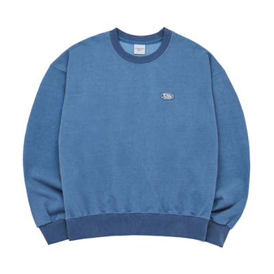 acmé de la vie ADLV SS23 Blue Solid Pullover Crewneck Sweatshirt ADLV-23SS-SWSWBA-CW02