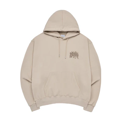 acmé de la vie ADLV SS23 Geometric Print Hoodie Unisex Khaki Long Sleeve Pullover ADLV-23SS-HDLUBG-BEG