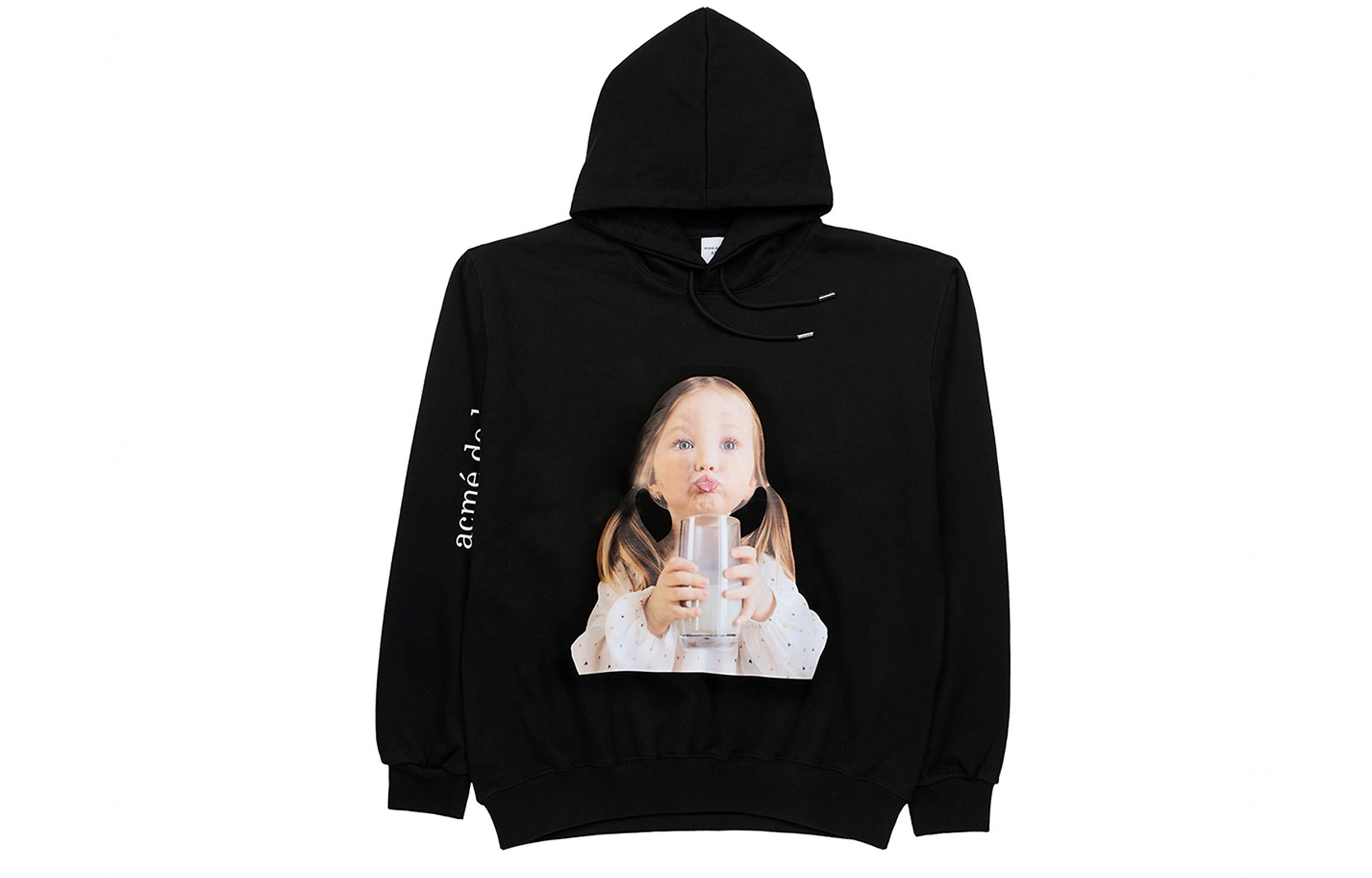 acmé de la vie ADLV SS23 Graphic Print Pullover Hoodie Black Mens ADLV-22FW-HDBKBF-MKG