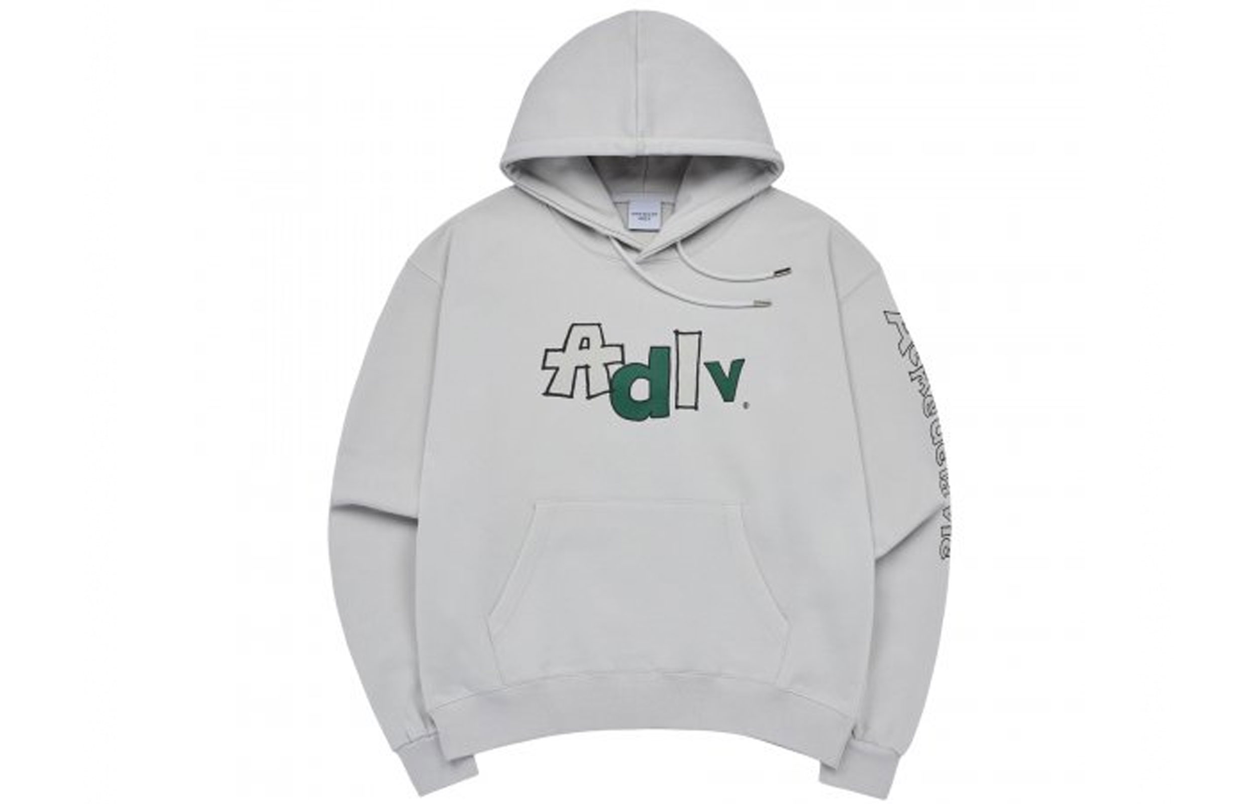 acmé de la vie ADLV SS23 Letter Graphic Pullover Hoodie Beige Mens ADLV-23SS-HDLSBA-LGR