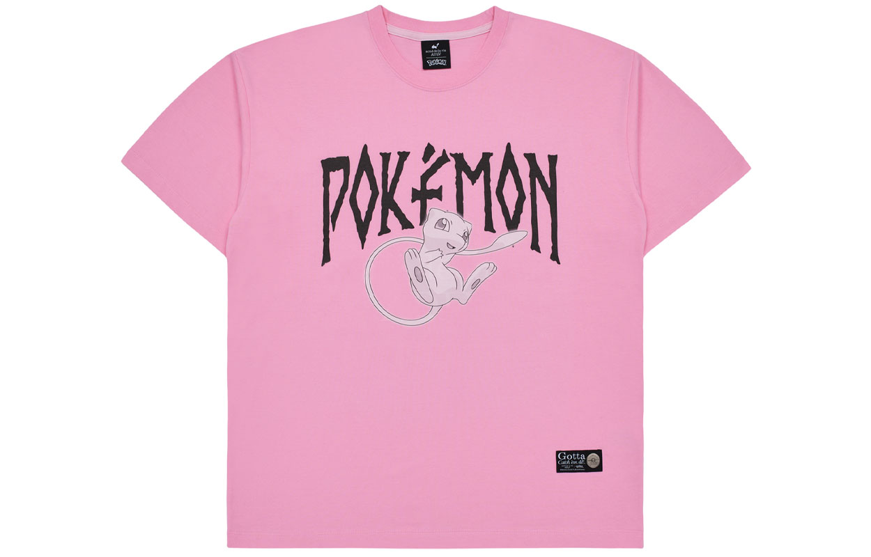 Acmé De La Vie ADLV SS23 Pink Cartoon Alphabet Graphic Unisex Crewneck T-Shirt. ADLV-23SS-SSPKMW-PNK