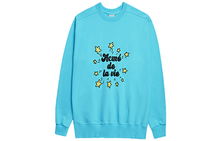 acmé de la vie ADLV Star Print Crewneck Sweatshirt Unisex Sky Blue - Gift Idea ADLV-20SS-SWADST-SBL