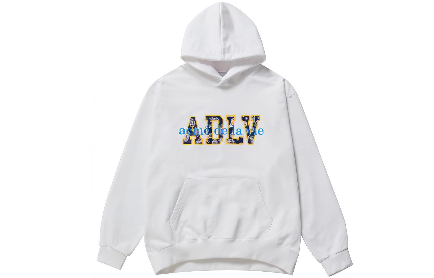 acmé de la vie/ADLV Swirl Logo Printed Sweatshirt Unisex White ADLV-20FW-HDLGPS-WHT