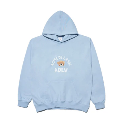 acmé de la vie/ADLV Teddy Bear Logo Graphic Hoodie Sky Blue Unisex ADLV-21FW-HDATBD-SBL