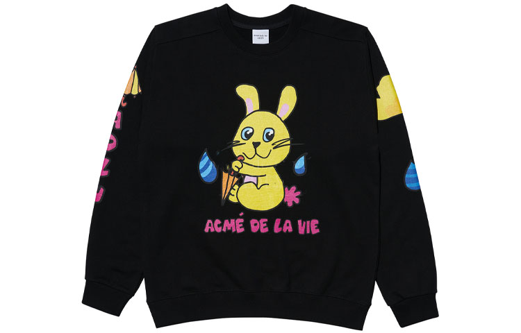acmé de la vie ADLV Umbrella Bunny Graphic Hoodie Unisex Black ADLV-21FW-SWATBL-BLK