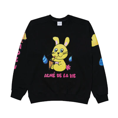 acmé de la vie ADLV Umbrella Bunny Graphic Hoodie Unisex Black ADLV-21FW-SWATBL-BLK
