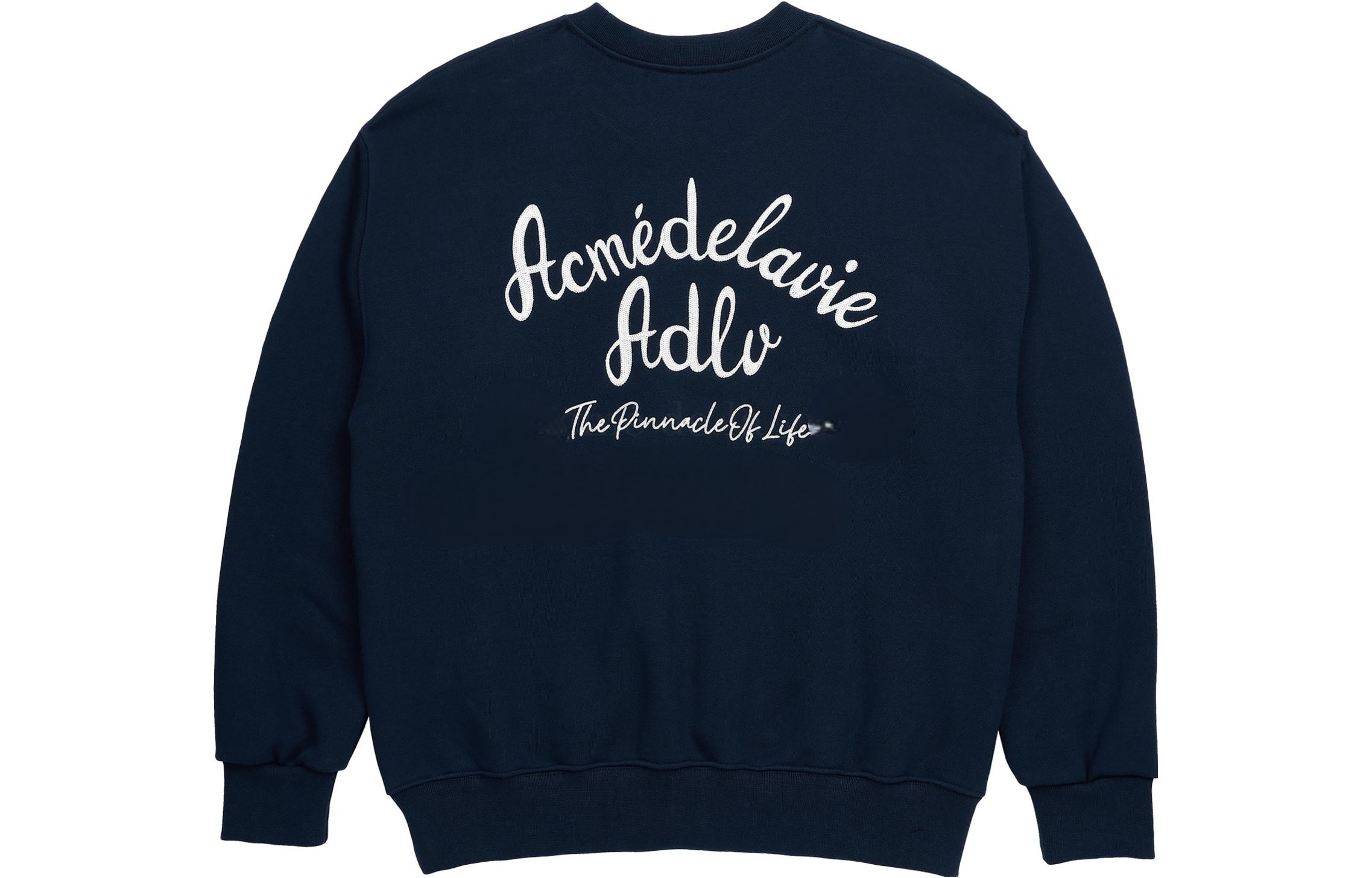 acmé de la vie ADLV Unisex Blue Logo Crewneck Long Sleeve Sweatshirt ADLV-22SS-SWLSCE-NVY