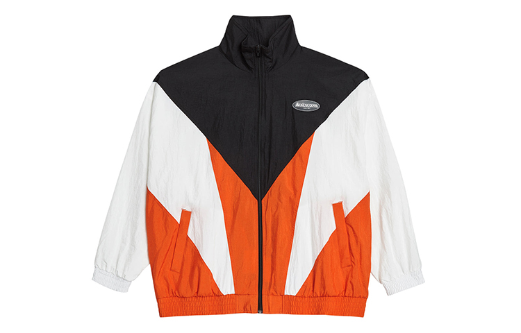 acmé de la vie/ADLV Unisex Casual Zip-Up Loose Jacket Black White Orange Gift Idea ADLV-20SS-JKTRMT-ORG