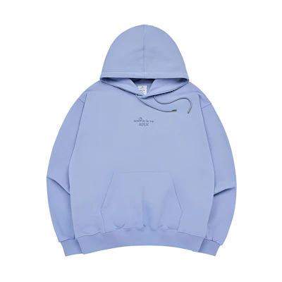 acmé de la vie/ADLV Unisex Letter Print Drawstring Hoodie Blue Purple ADLV-23FW-HDLTHK-BPP