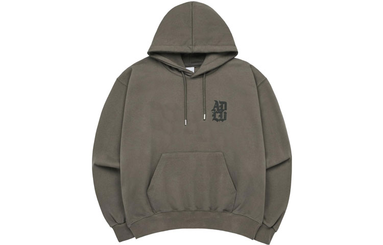 acmé de la vie ADLV Unisex Oversized Brown Hoodie with Drawstring and Long Sleeves ADLV-23SS-HDAGTS-CCO