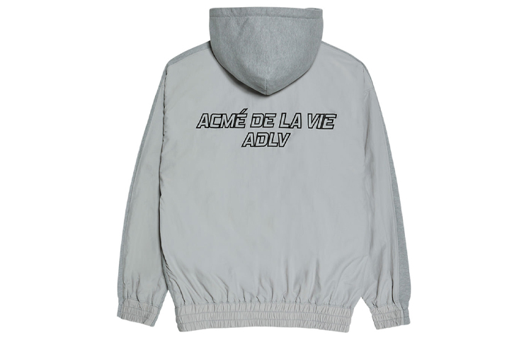 acmé de la vie ADLV Unisex Zip-Up Hoodie with Drawstring - Grey ADLV-20FW-ZUTRMT-MEL