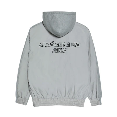 acmé de la vie ADLV Unisex Zip-Up Hoodie with Drawstring - Grey ADLV-20FW-ZUTRMT-MEL