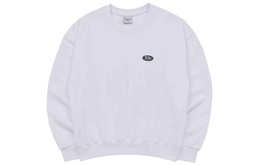 acmé de la vie ADLV White Crewneck Sweatshirt with Logo Print - ADLV-23SS-SWBACW-WHT