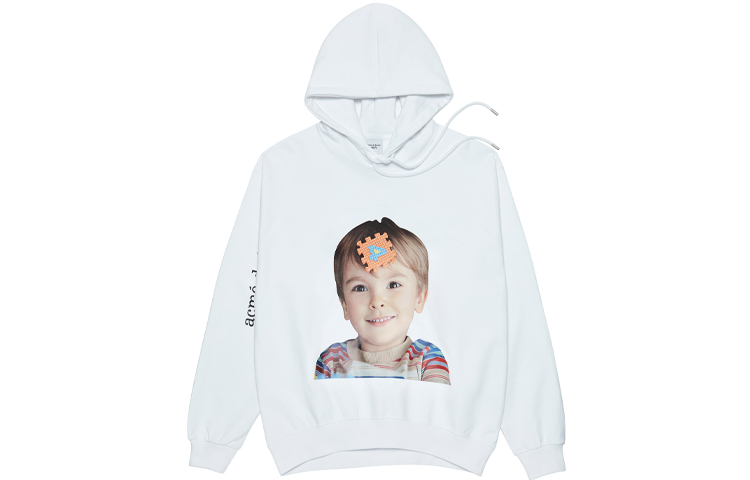 acmé de la vie ADLV White Graphic Hoodie Unisex - Perfect Gift Recommendation ADLV-19FW-HDWHBF-PZL
