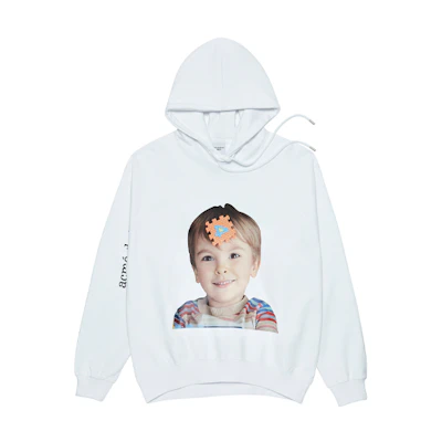acmé de la vie ADLV White Graphic Hoodie Unisex - Perfect Gift Recommendation ADLV-19FW-HDWHBF-PZL