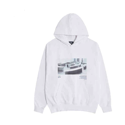 acmé de la vie ADLV White Graphic Hoodie Unisex Casual Long Sleeve ADLV-20FW-HDLOLI-WHT