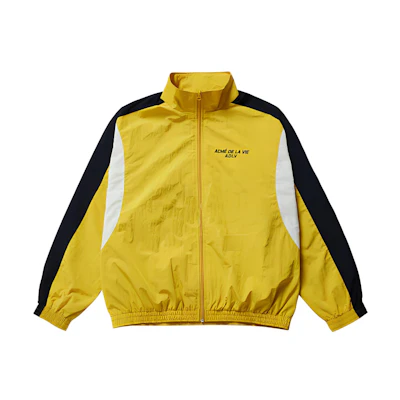 acmé de la vie ADLV Woven Logo High Neck Zip Jacket Unisex Yellow ADLV-20FW-JKWVMS-YLW
