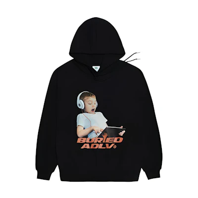 acmé de la vie ADLV BA Logo Printed Pullover Hoodie Unisex Black ADLV-20FW-HDBACL-NTB