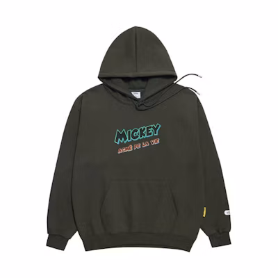 acmé de la vie ADLV Disney Collab Skull Mickey Hoodie Unisex Dark Green ADLV-20SS-HD-DISK-KKI