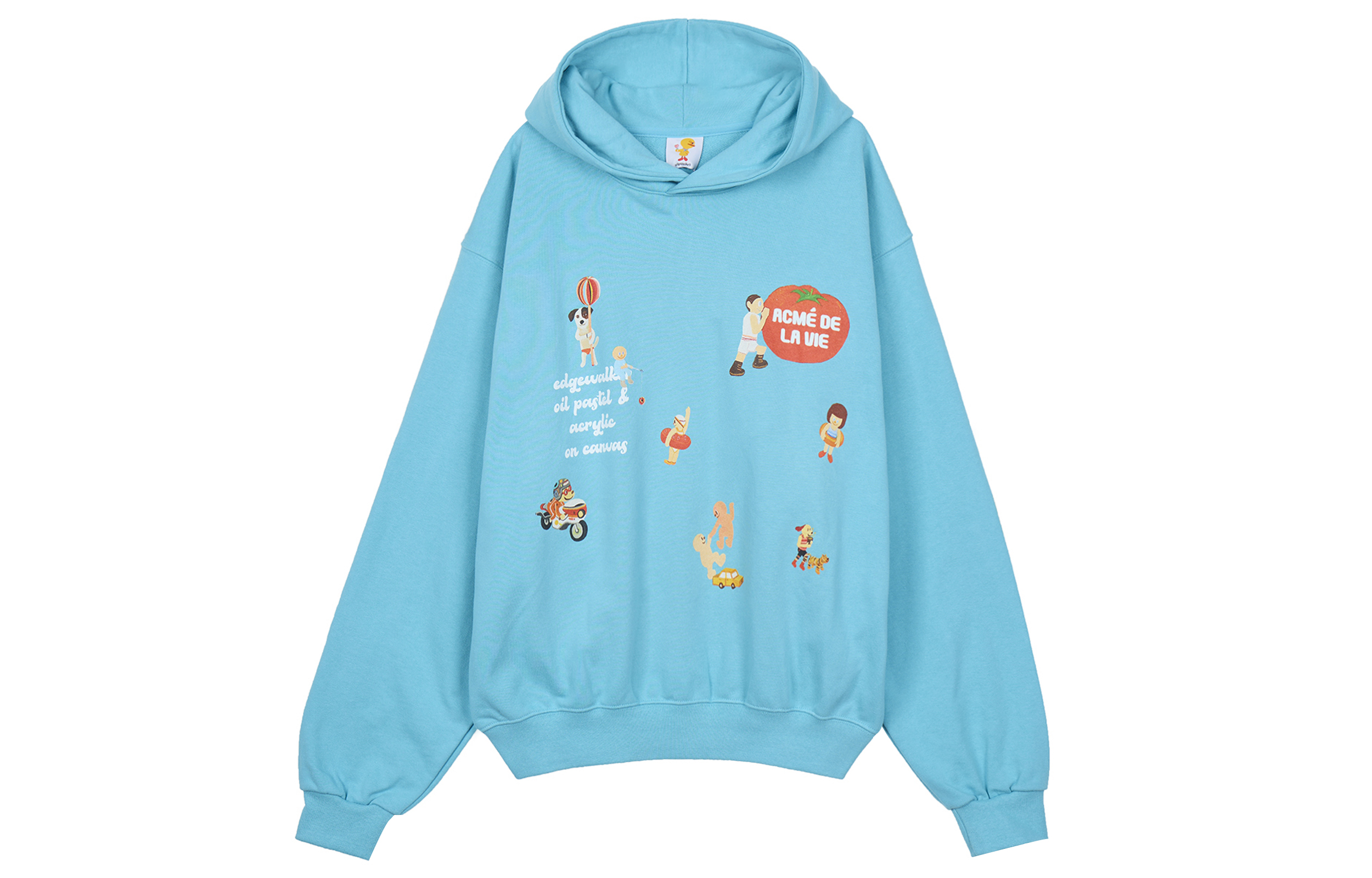 acmé de la vie ADLV x Edgewalker Sky Blue Lettering Hoodie Unisex Pullover ADLV-22SS-HDEWNE-SBL