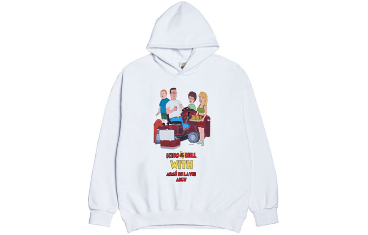 acmé de la vie ADLV x King of the Hill Backyard Family Hoodie Unisex White ADLV-21SS-HDKHBY-WHT