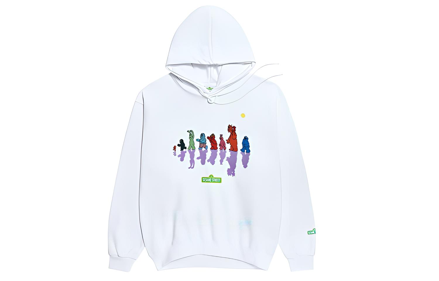 acmé de la vie ADLV x Sesame Street Monster Lineup Hoodie Unisex White ADLV-19FW-HDWHSS-MLN