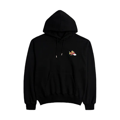 acmé de la vie ADLV SMILEY Cartoon Pilot Hoodie Black Unisex Pullover ADLV-22FW-HDSMEP-BLK