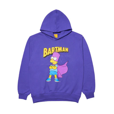 acmé de la vie ADLV The Simpsons Purple Cartoon Print Hoodie Unisex ADLV-21FW-HDSPBM-PPL