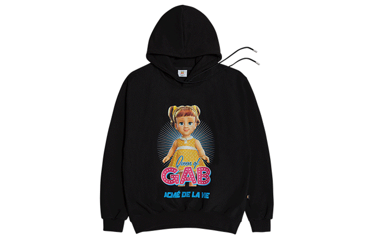 acmé de la vie ADLV x Toy Story Drawstring Cartoon Hoodie Unisex Black ADLV-20FW-HDDIBK-GBY