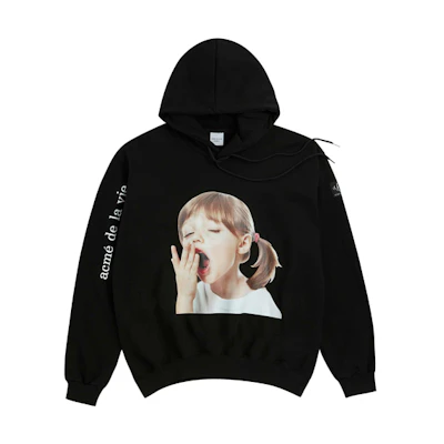acmé de la vie/ADLV Yawning Girl Graphic Hoodie Unisex - Black ADLV-18FW-HDBKBF-YWN
