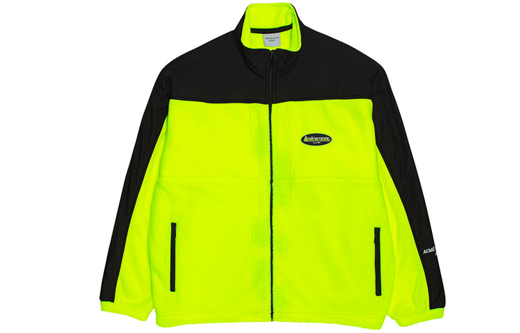 acmé de la vie ADLV Yellow Unisex Loose Fit Casual Track Jacket ADLV-20FW-JKFCSP-NYL