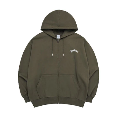 acmé de la vie Letter Teddy Print Zip-Up Hoodie Jacket Unisex Cocoa Color ADLV-23FW-ZPAGCB-CCA