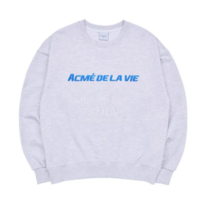 acmé de la vie Light Gray Loose Fit Crewneck Long Sleeve Sweatshirt Men ADLV23SSSWSWLSPT06