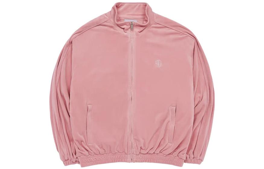 acmé de la vie Pink Graphic Zip-Up Loose-Fit Jacket ADLV-23FW-JKLNVR-PNK