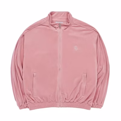 acmé de la vie Pink Graphic Zip-Up Loose-Fit Jacket ADLV-23FW-JKLNVR-PNK
