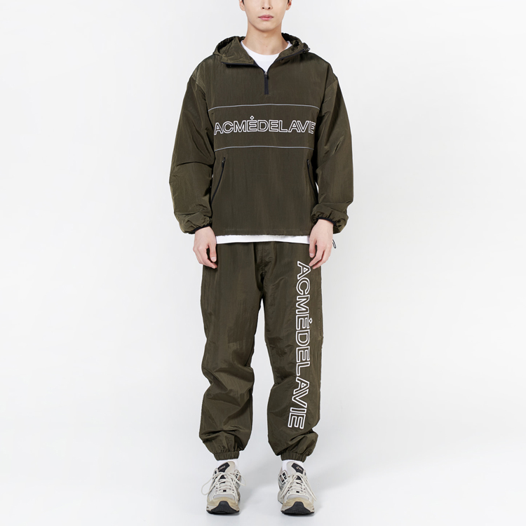 Shop Jaket Nylon Hoodie Unisex acmé de la vie Logo Reflective Abu-Arang ADLV-21SS-OTAPPS-KKI