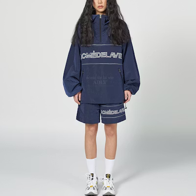 acmé de la vie Jaket Hoodie Logo Reflektif Unisex Biru Dongker Nylon ADLV-21SS-OTAPPS-NVY Shop acmé de la vie Jaket Hoodie Logo Reflektif Unisex Biru Dongker Nylon ADLV-21SS-OTAPPS-NVY