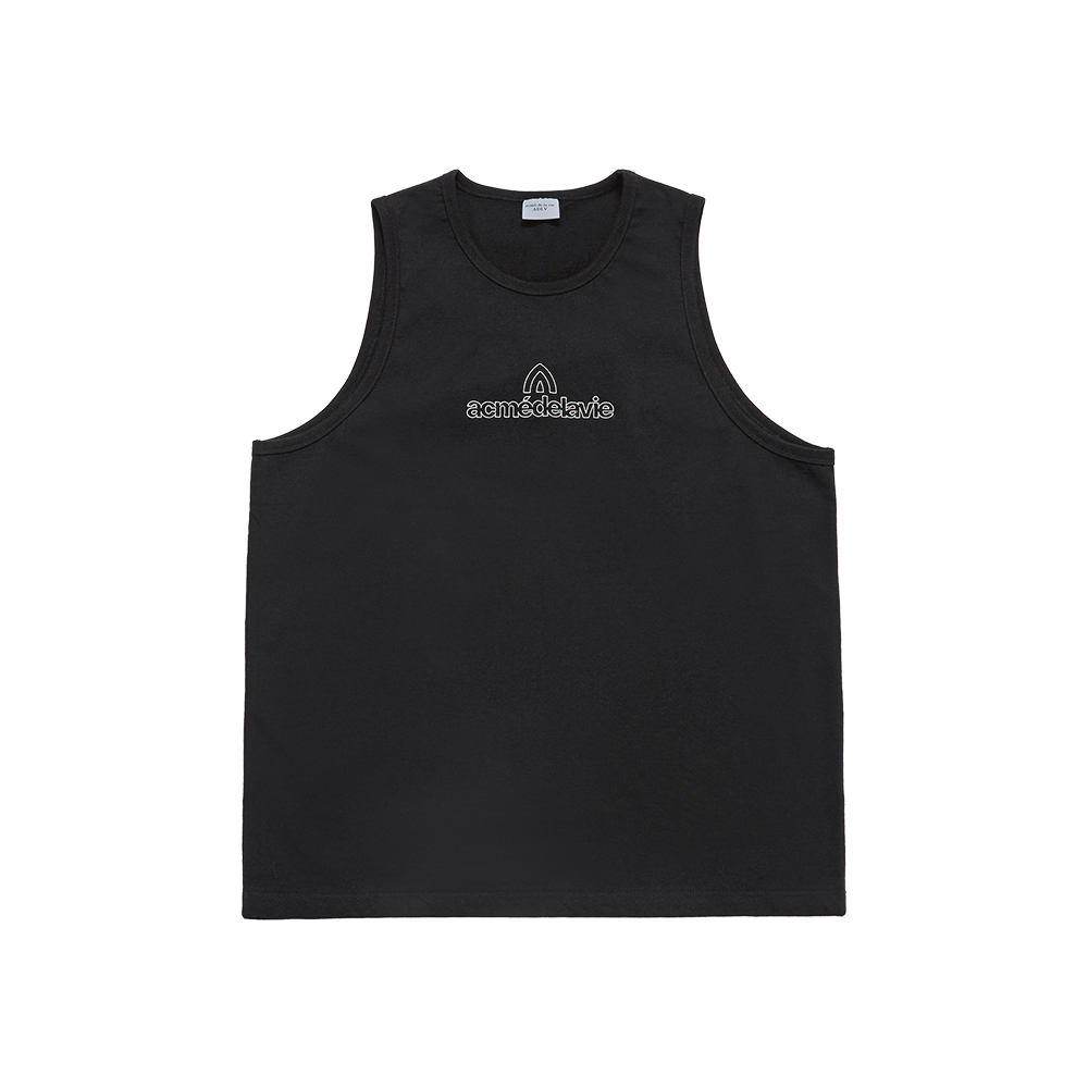 acmé de la vie SS25 Round Logo Sleeveless Fitted Tank Top Unisex 25SS-TP-SL-LG-ROL