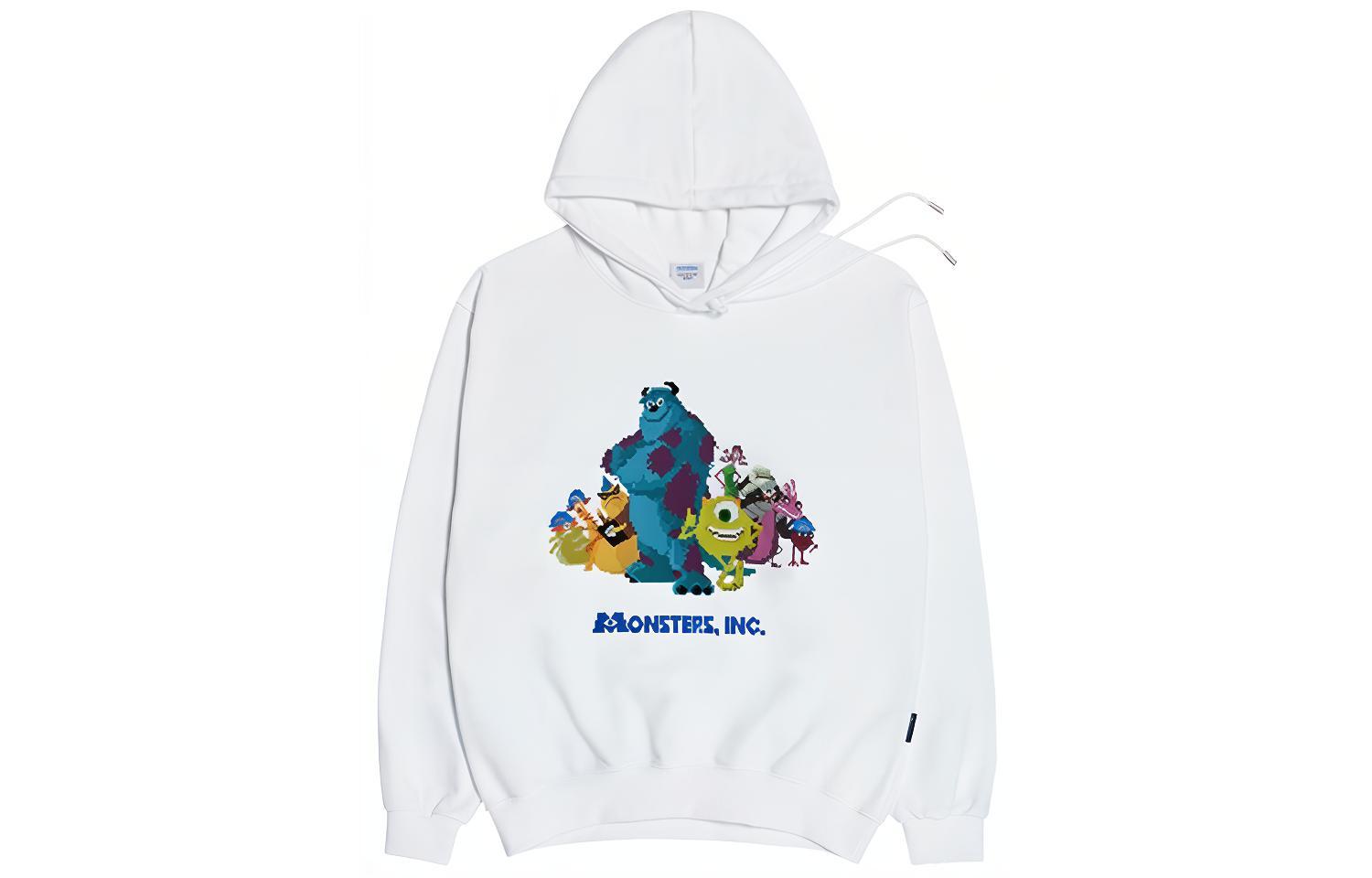 acmé de la vie MONSTERS INC Hoodie White Unisex Long Sleeve Collaboration ADLV-20FW-HDDIWH-PMT