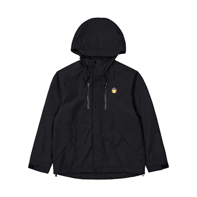 acmé de la vie SMILEY FW22 Black Logo Embroidered Hoodie Jacket Unisex ADLV-22FW-JKSMWW-BLK