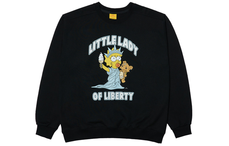 acmé de la vie x THE SIMPSONS Maggie Statue of Liberty Black Sweatshirt Unisex ADLV-21FW-SWSPML-BLK