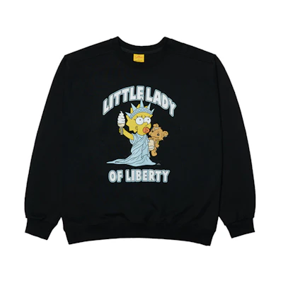 acmé de la vie THE SIMPSONS Maggie Statue of Liberty Black Sweatshirt Unisex ADLV-21FW-SWSPML-BLK