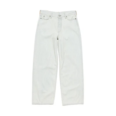 Acne Studios 1981 Mclean Washed Low-Rise Loose Fit Wide-Leg Jeans Light Blue Men B00350-228