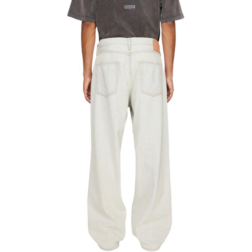 Shop Acne Studios 1981 Mclean浅蓝色低腰宽松直筒牛仔裤 男款 B00350-228